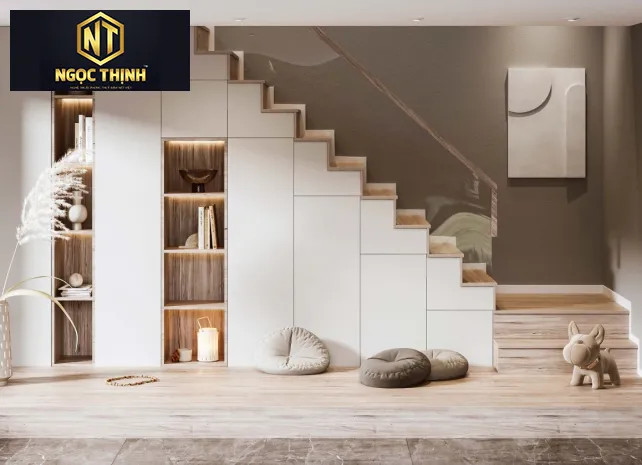 KỆ CẦU THANG NGỌC THỊNH KIỂU MỚI BẮC ÂU